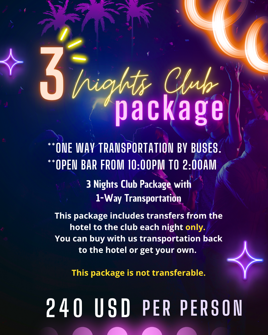 First Club Package Night Packages - Mexico Adventure